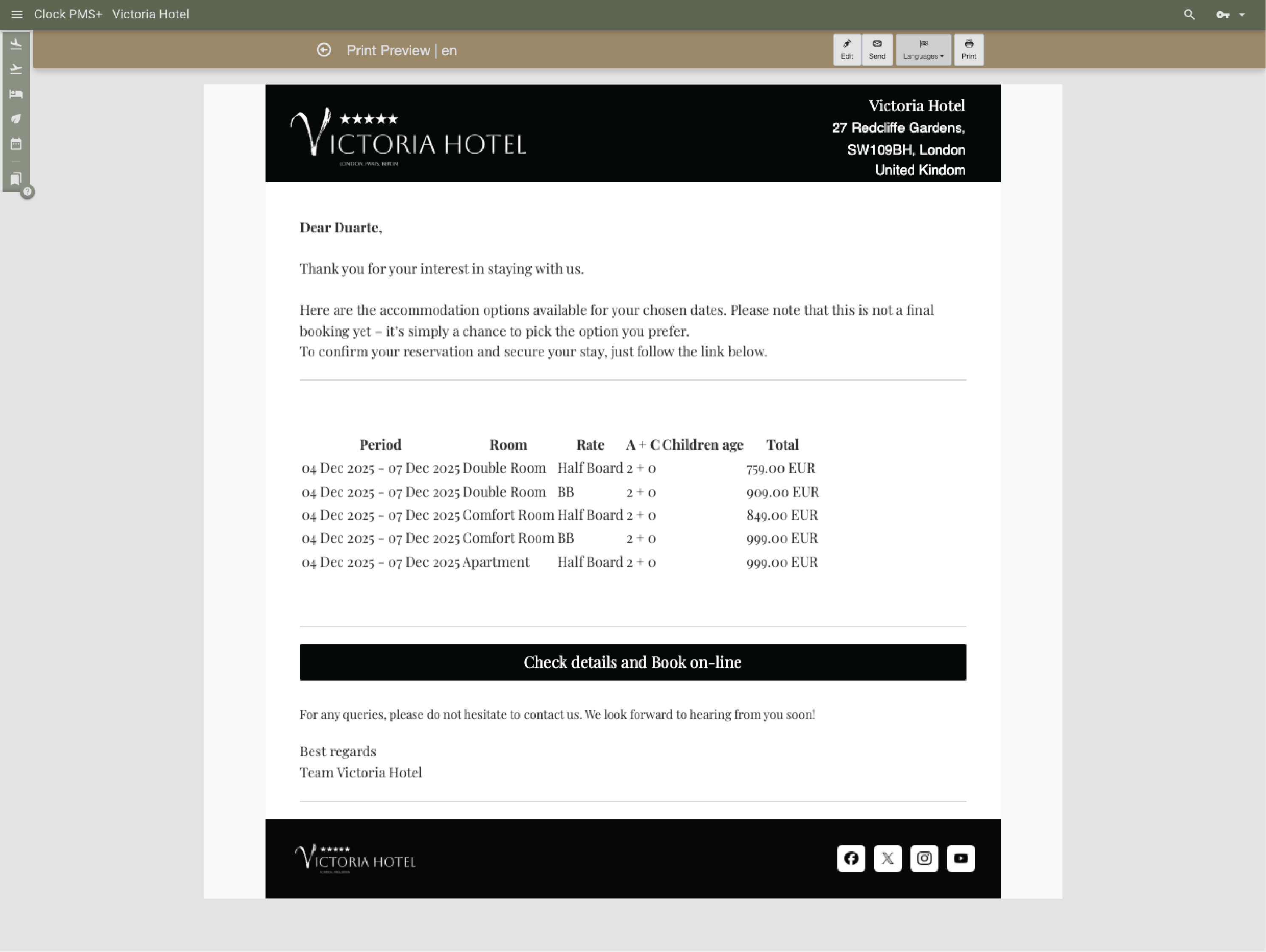 Booking Enquiries & Confirmations 1 of 2