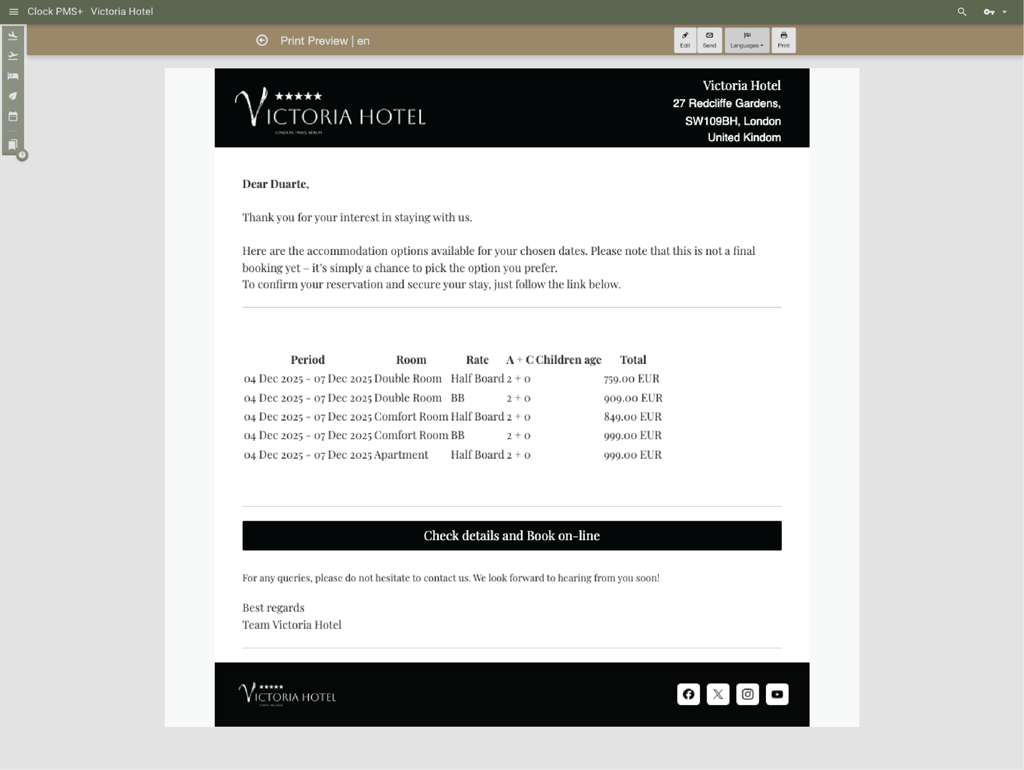Booking Enquiries & Confirmations 1 of 2