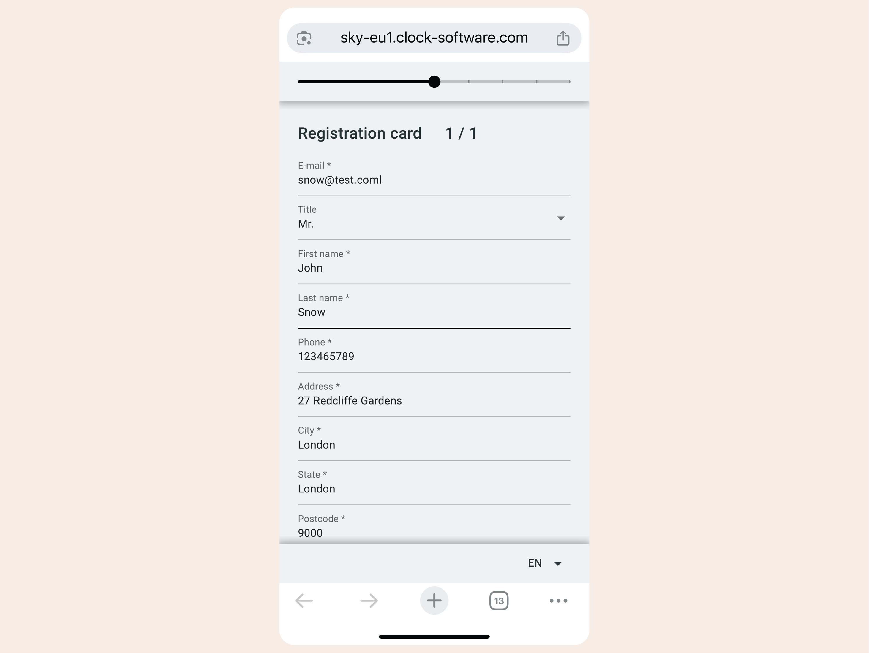 Collect registration cards in advance
