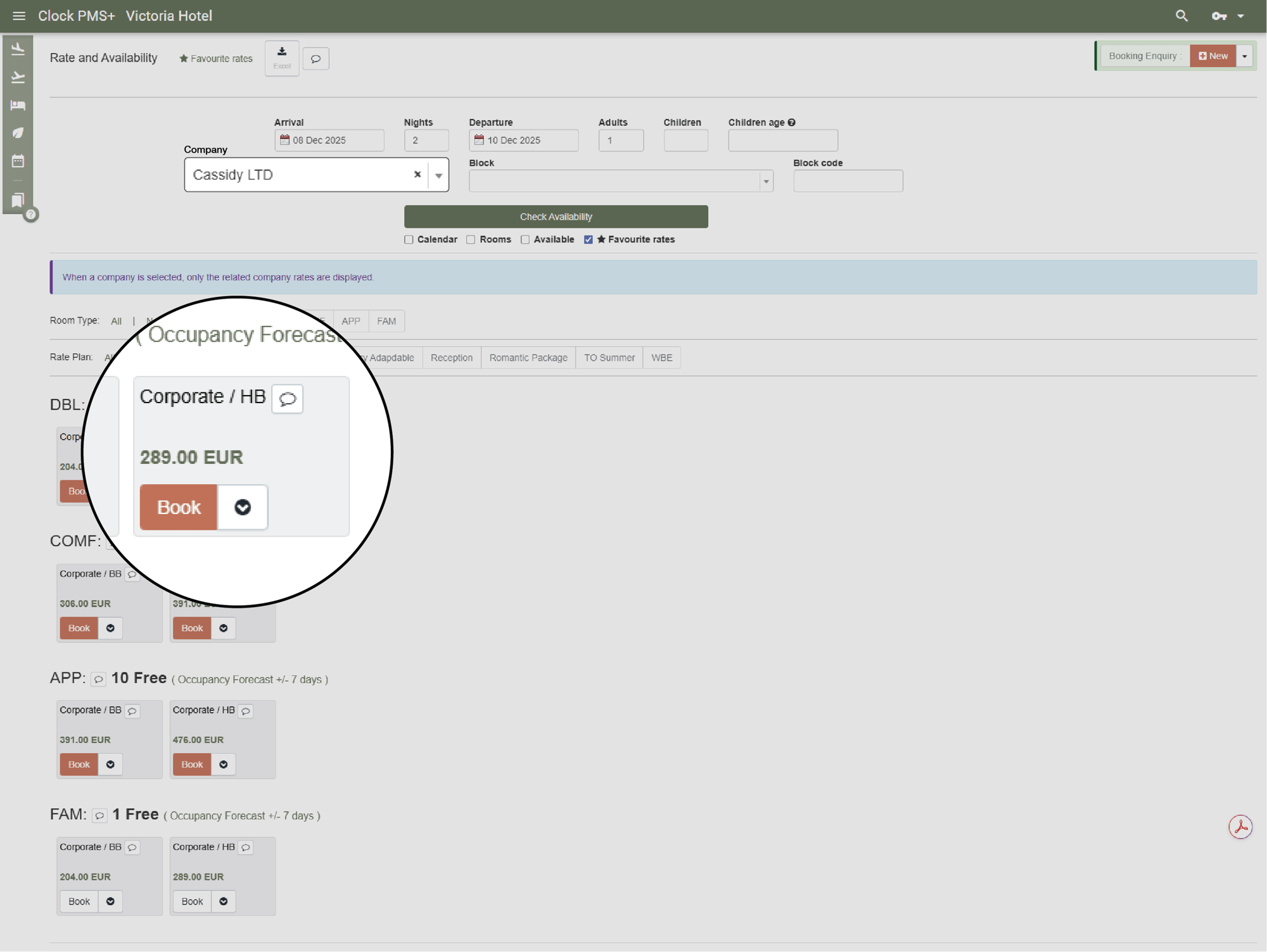Company, Agent, and Contracted Bookings 1 of 2