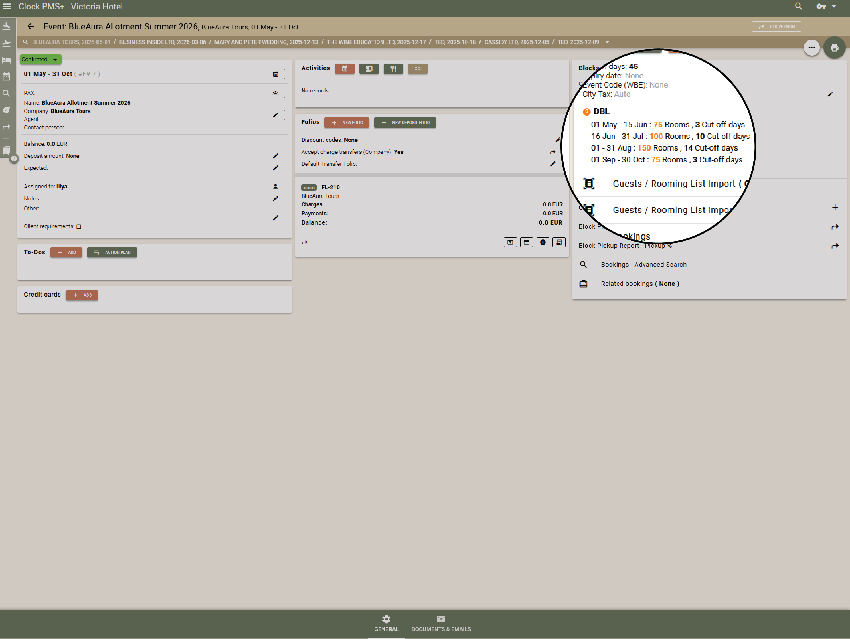 Контролирайте контингентите и периодите за освобождаване на блокове между операторите