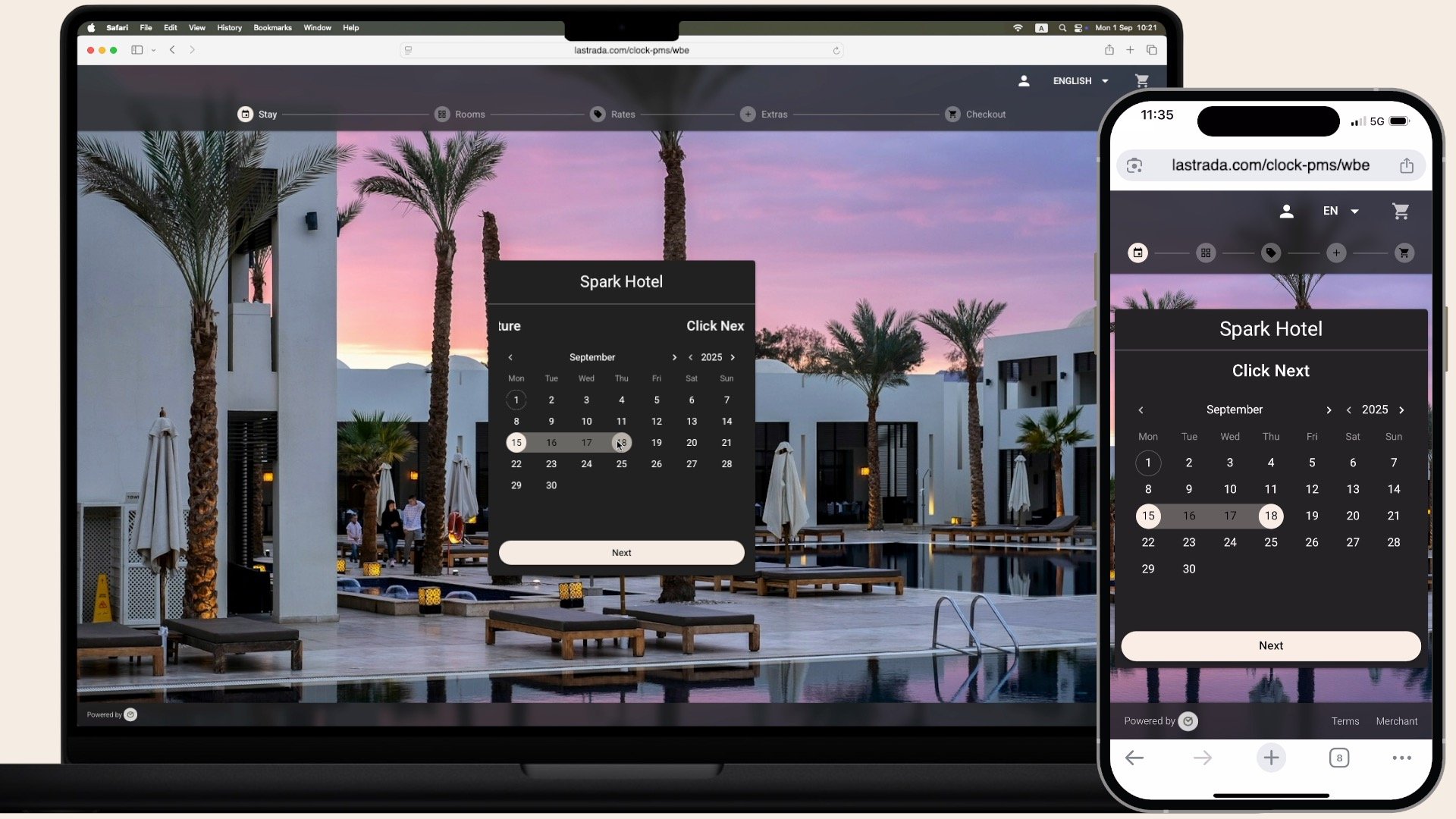 Encourage direct bookings with a clear, branded flow