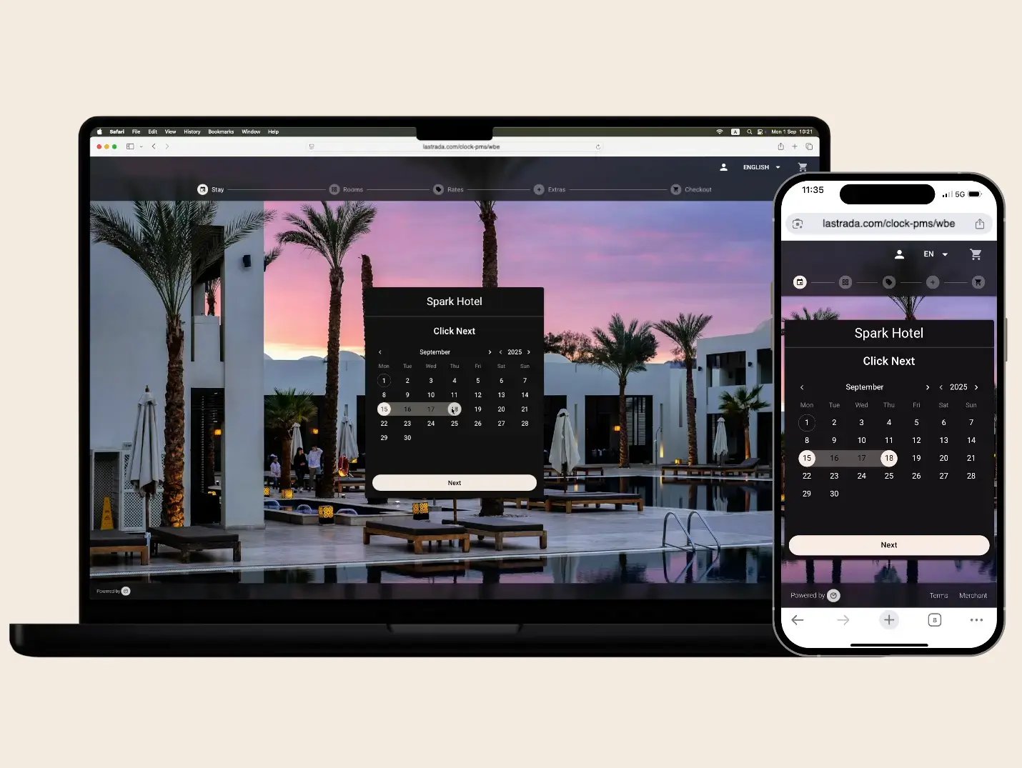 Guide guests through a fast, modern mobile-first flow