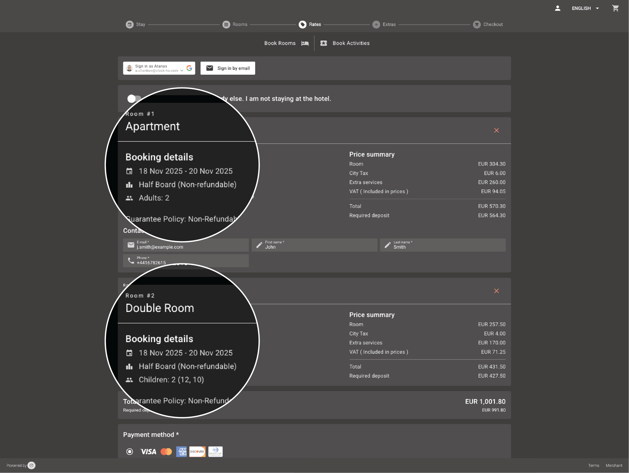 Handle multi-room, multi-guest setups easily