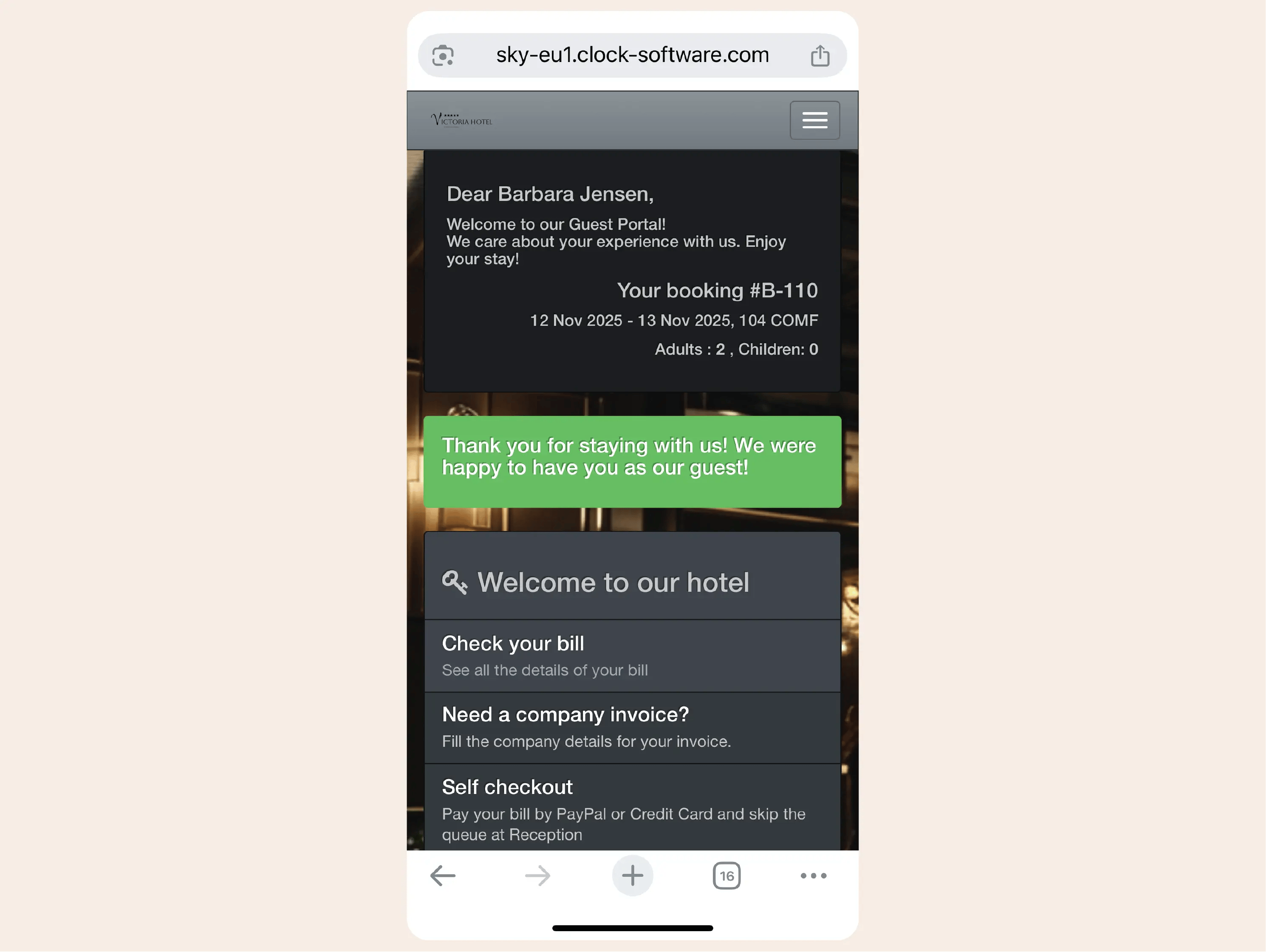 Let guests check out on their own 3 of 4