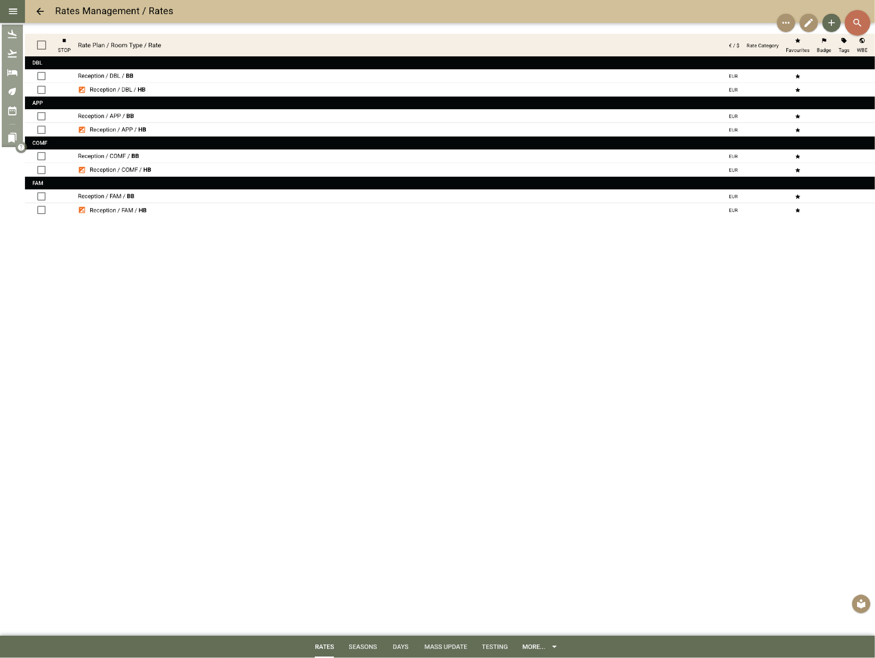 Manage all your rates from one place 1 of 5