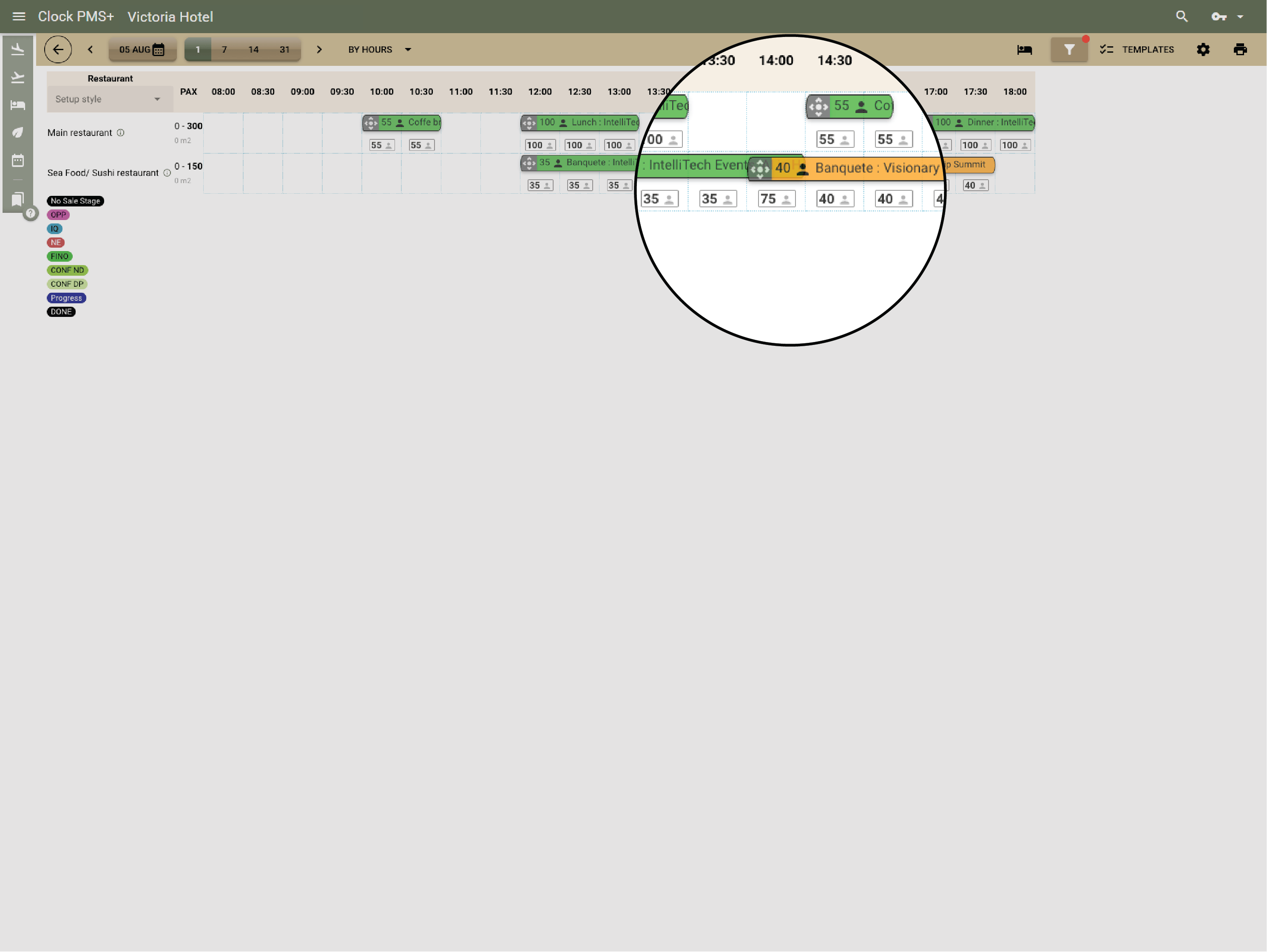 Manage modular and shared venues