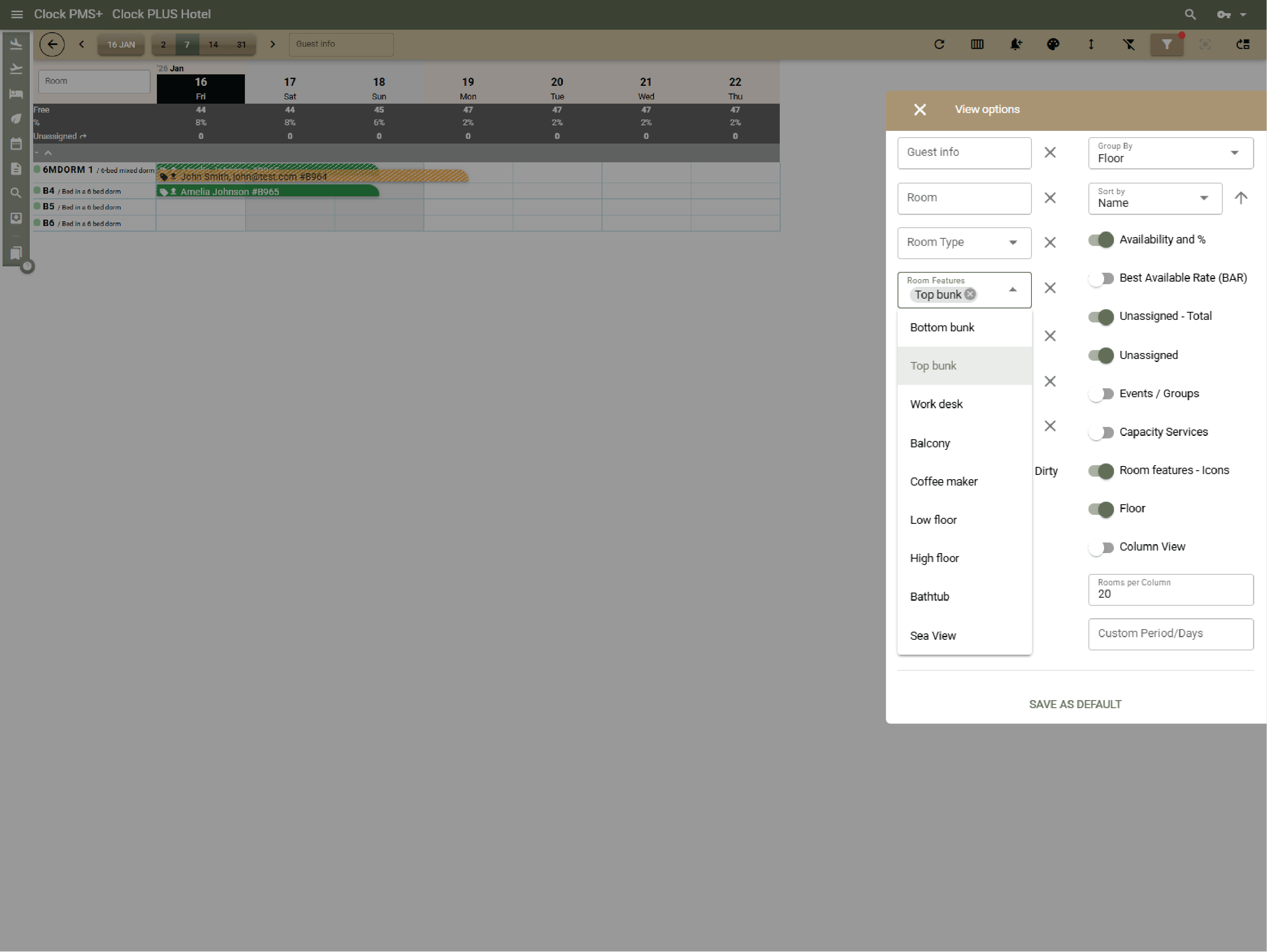 Gérer les caractéristiques des chambres ainsi que les préférences liées aux lits.