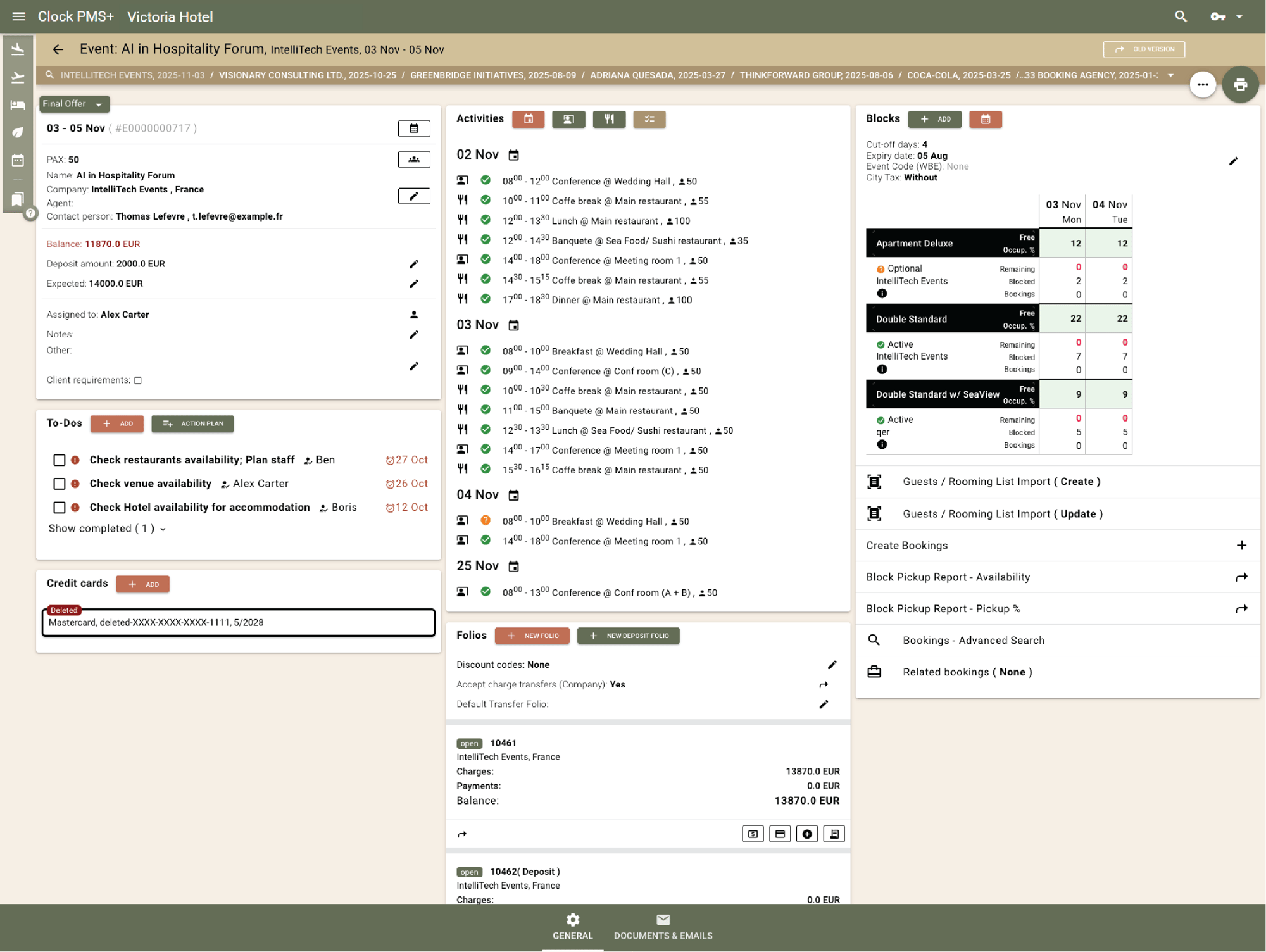 See every event in one complete view