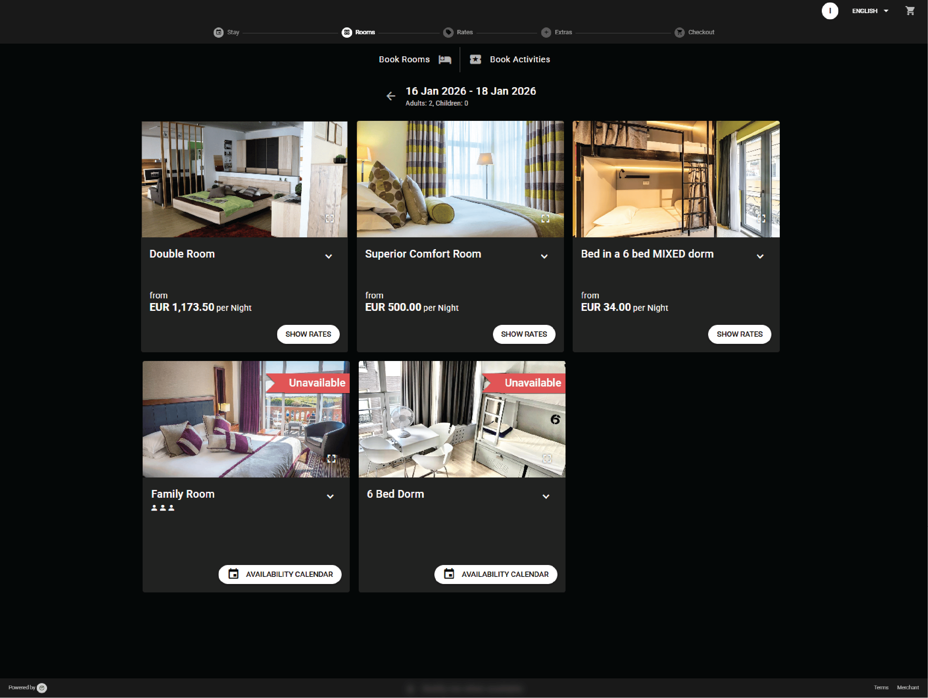 Vendez lits, chambres et combinaisons via un moteur de réservation unique.