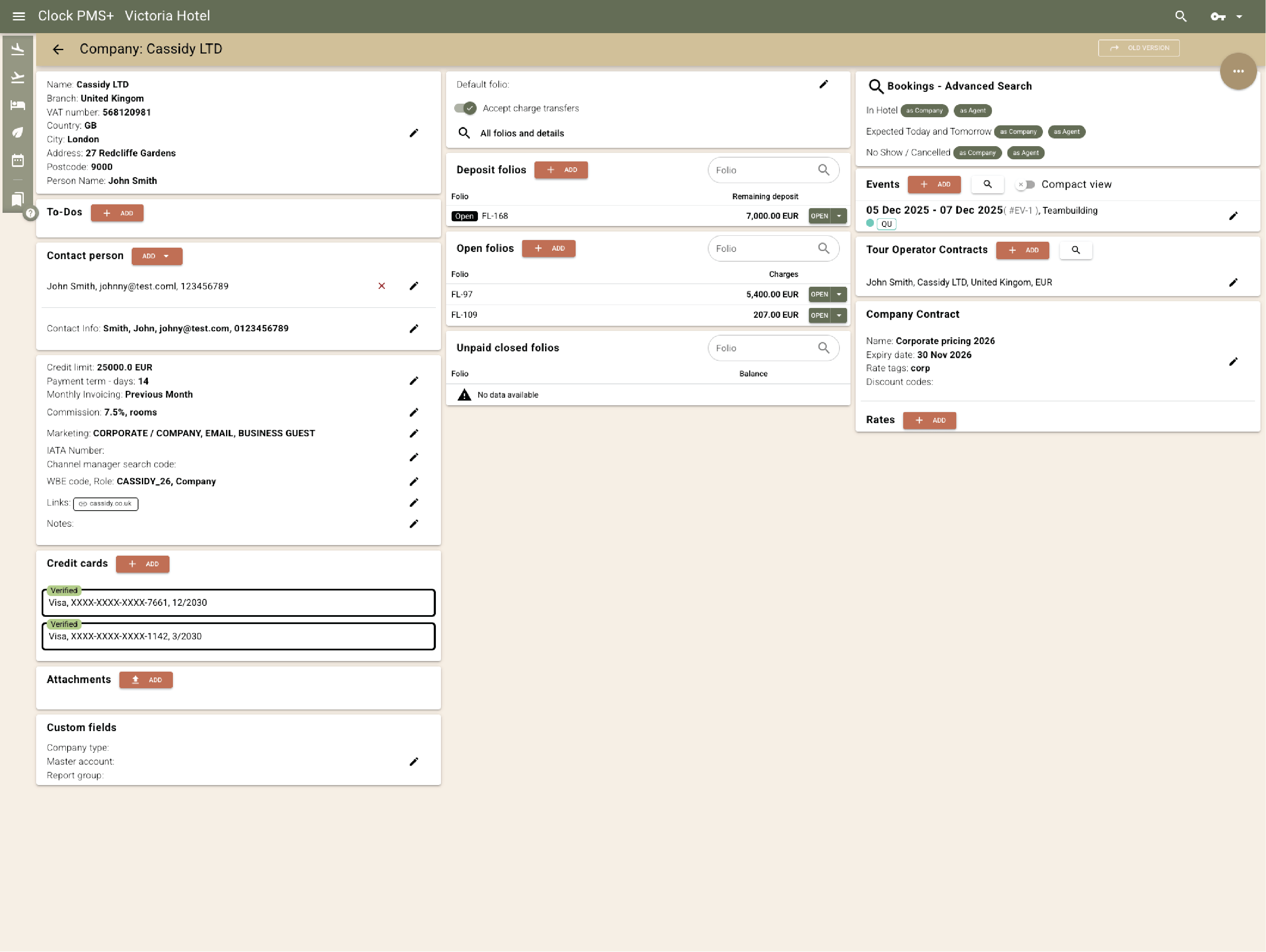 Share corporate and agency accounts across hotels