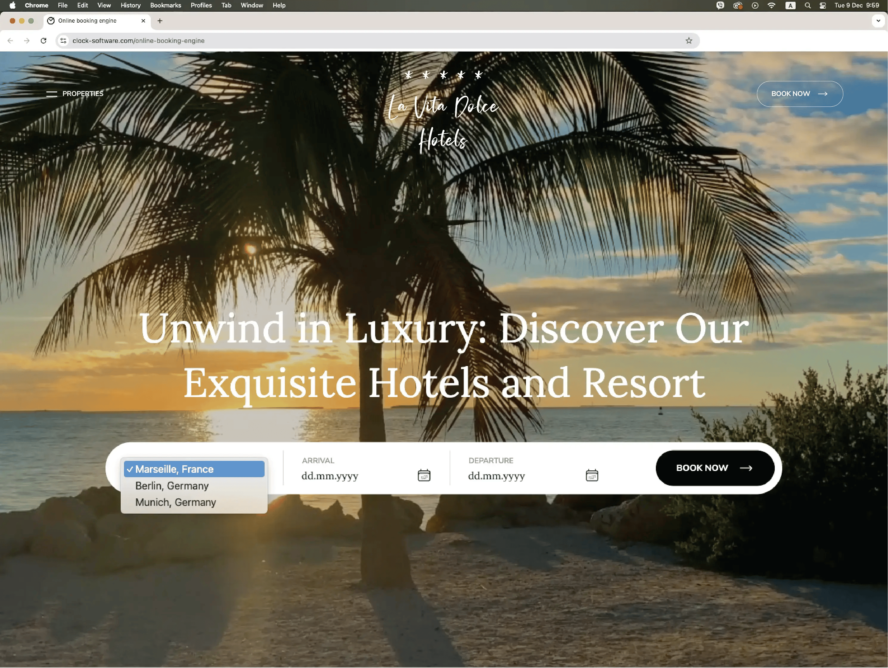 Support both group-level and single-hotel direct booking