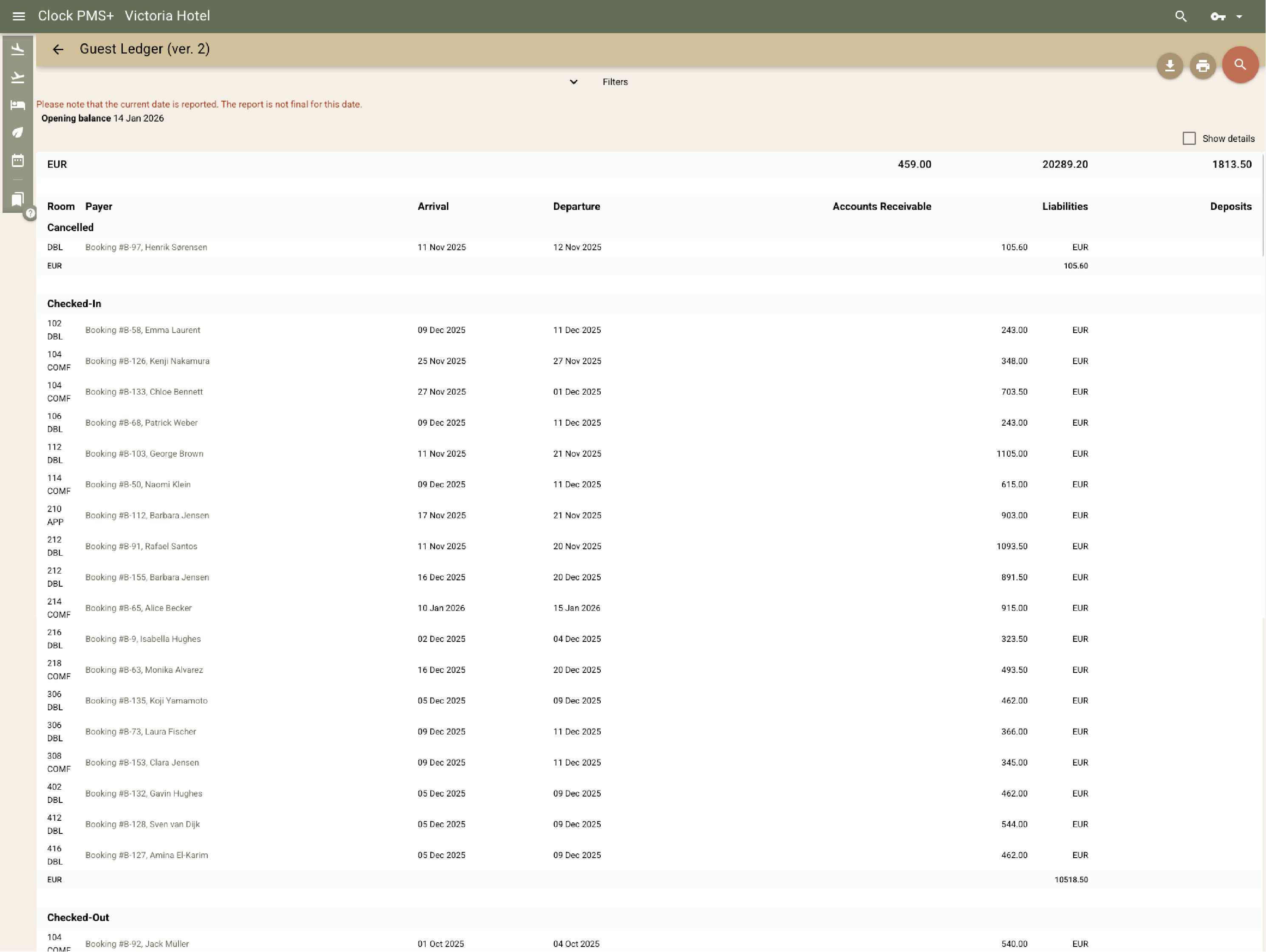 Use reporting that reflects resort operations 1 of 5