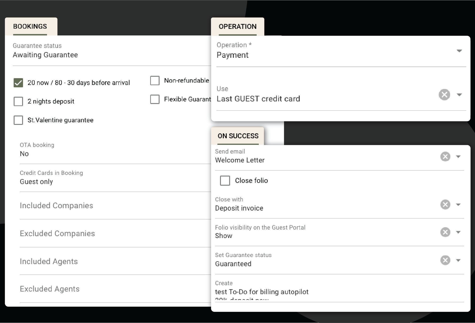 Verwalten Sie Anzahlungen automatisch