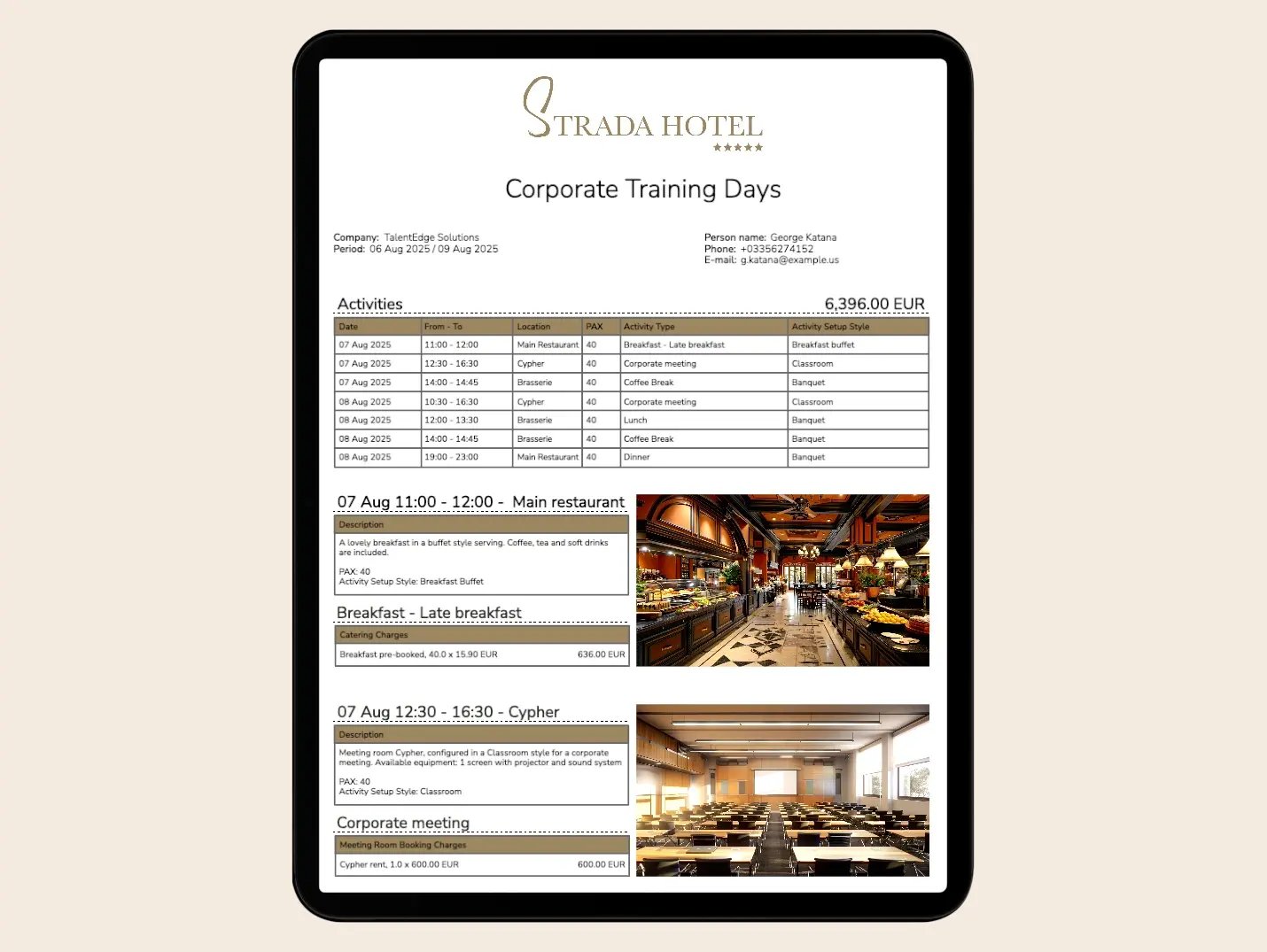 Confirm events faster with digital signatures and deposits.