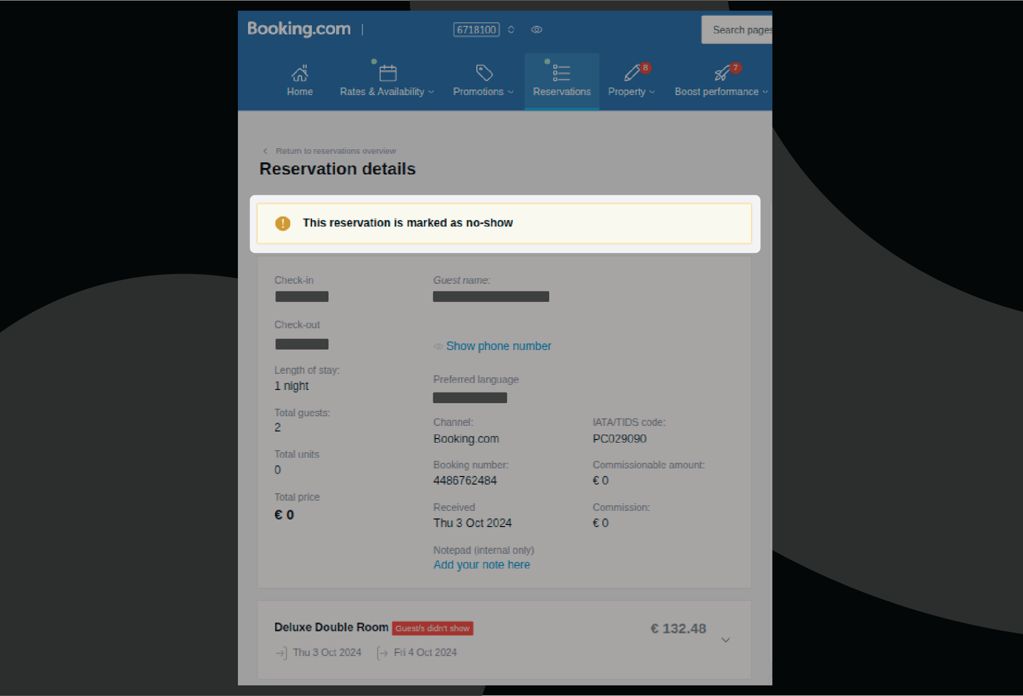 Sparen Sie Provisionszahlungen bei No-Show Buchungen