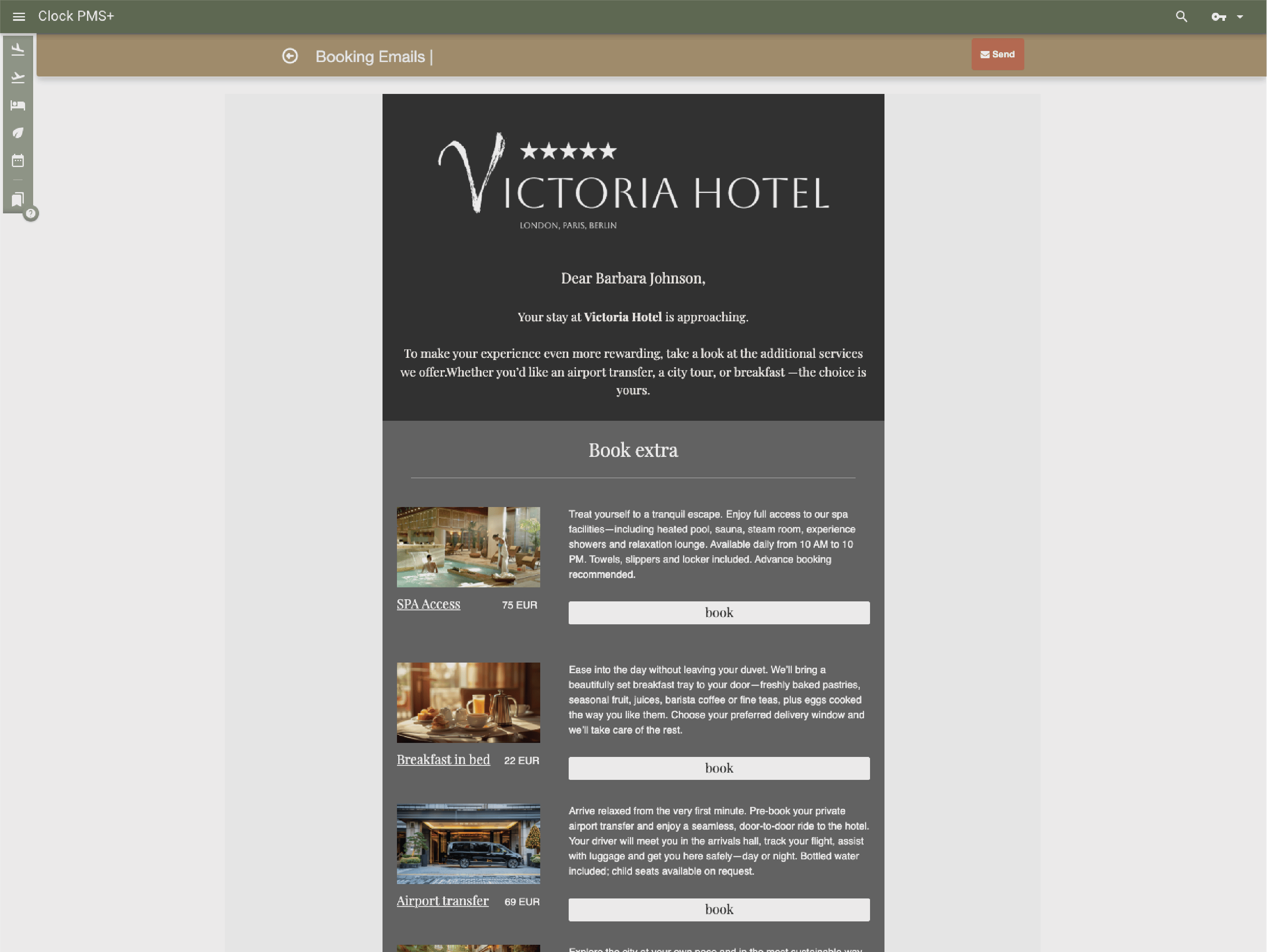 Guest messaging book extra