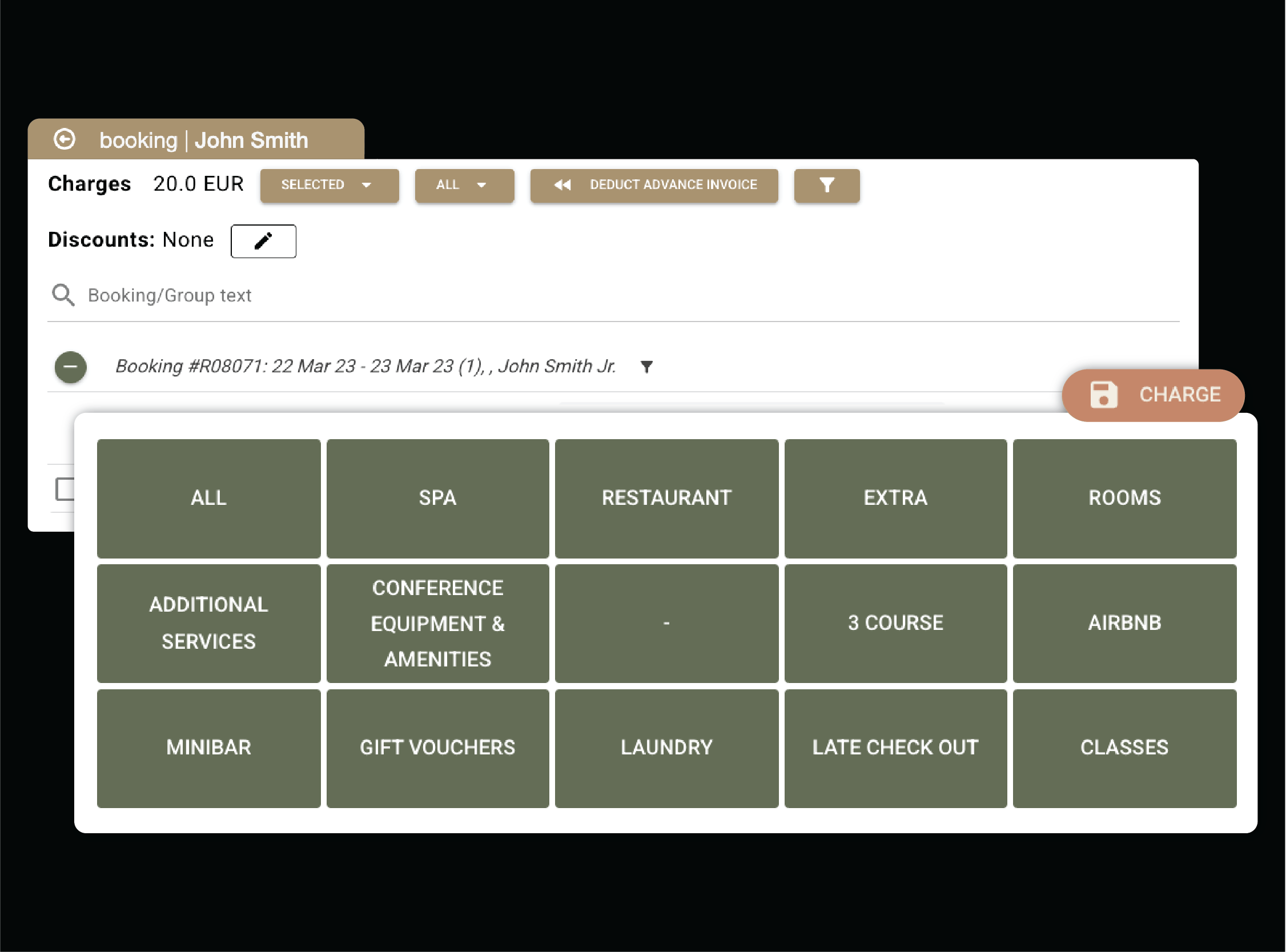 Buchungen ohne Zimmerzuweisung